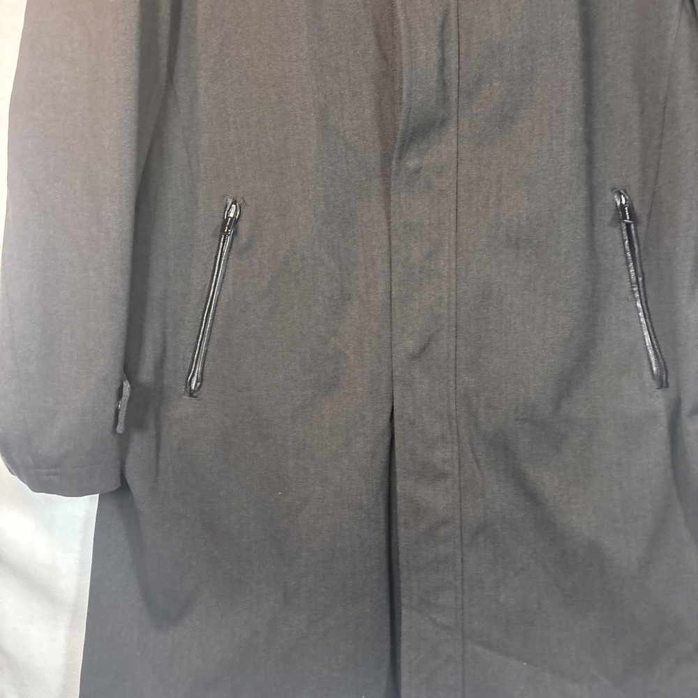 Michael Kors Mens Charcoal Herringbone Full Zip Lined Jacket Coat XL - Picture 7 of 16